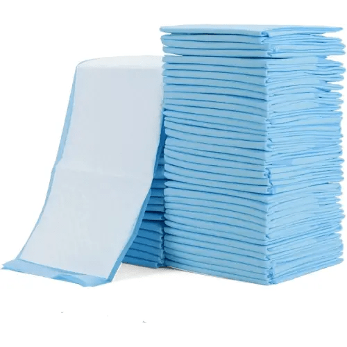 Rocinha 100 Pack Disposable Changing Pads Baby Disposable Underpads Waterproof Diaper Changing Pad Breathable Underpads Bed Table Protector Mat, 17 Inches x 13 Inches