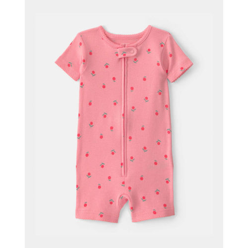 Baby Girl Fruit 100% Cotton 1-Piece Romper Pyjama - Pink | Carter’s Oshkosh Canada