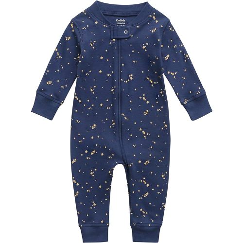 Owlivia Organic Cotton Baby Boy Girl Zip up Sleep 'N Play Pjs, Footless, Long Sleeve
