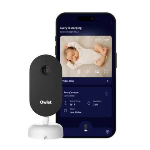 Owlet - Dream Sight Smart Baby Monitor (Gen 3) – 2K HD Video, Cry & Motion Alerts, Night Vision & Temp Monitoring - White