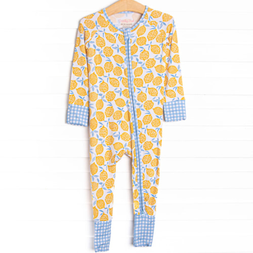 Lakeside Lemonade Bamboo Zippy Pajama, Yellow – Stitchy Fish