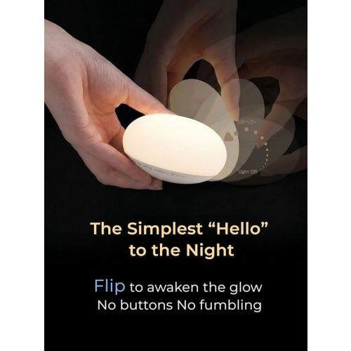Baby Night Light, Egg Light for Nursery, Flip Design Touch Lamp