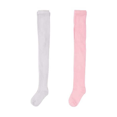 Baby & Toddler Girl Jumping Beans® 2-Pack Ribbed Solid Tights - size 3-12 months