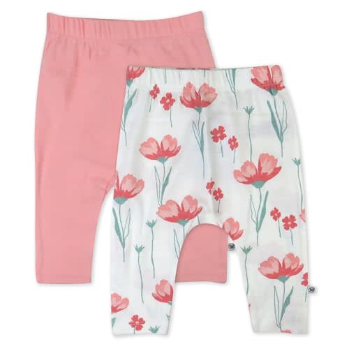 HonestBaby Unisex-Baby Multipack Harem Pants Roomy Fit Pull on Bottoms 100% Organic Cotton for Baby Boys, Girls