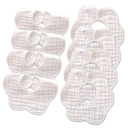 Muslin Baby Bibs for Drooling and Teething Newborn Drool Bibs for Baby Girl Boy