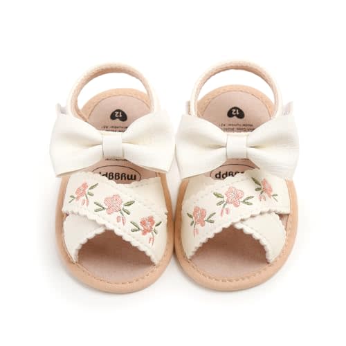 Ohwawadi Baby Boys Girls Sandals Soft Sole Summer Infant Wedding Dress Flat Shoes Beach Sandal Newborn Crib Shoes First Walkers