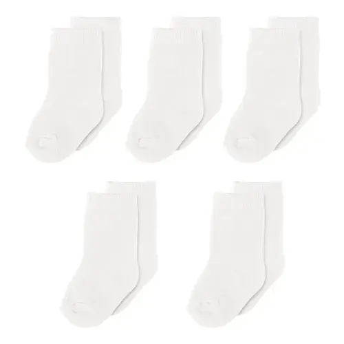 4Baby 5 Pack Socks White | Baby Bunting AU