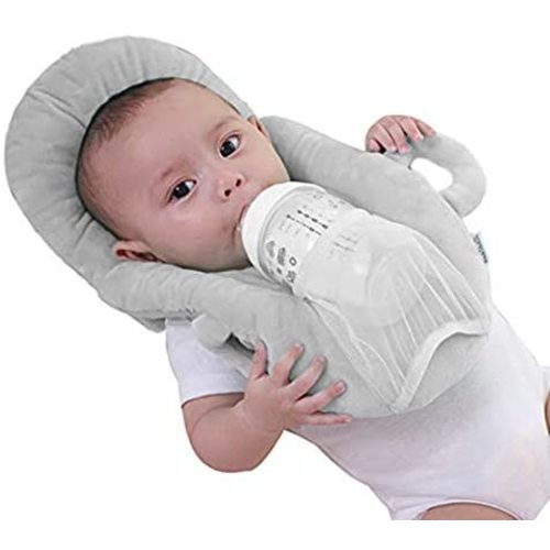 Baby Portable Detachable Feeding Pillows Self-Feeding Support Baby Cushion Pillow (Grey)