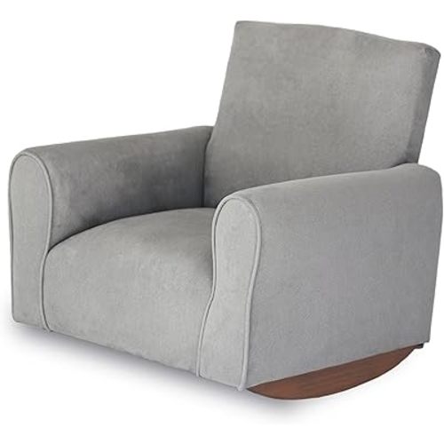 Kid Rocking Chair for Toddlers, Child Chair for Little Kids, Upholstered Toddler Armchair for Children, Comfy and Cute Little Kid Chairs (Rockers, Grey)