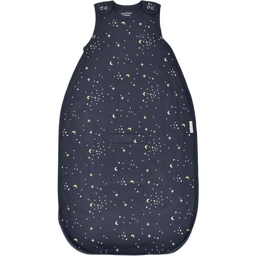 Ecolino Organic Cotton Sleep Sack - 2-Way Zipper Wearable Blanket - Standard Sleeping Bag Sack - 2 Months - 2 Years - Milky Way