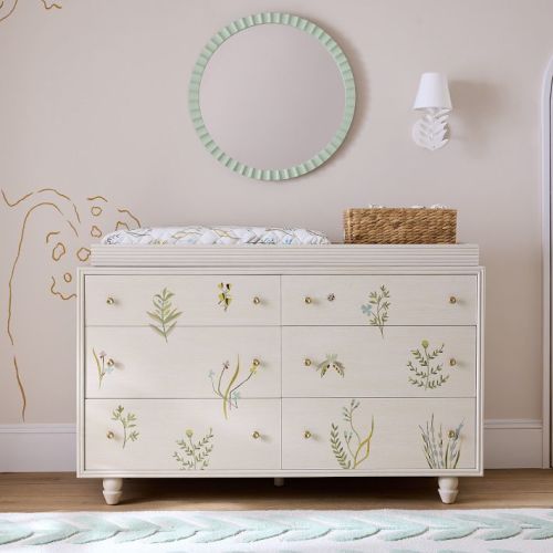 Joseph Altuzarra Painted Botanical Wide Dresser with Removable Topper (60")