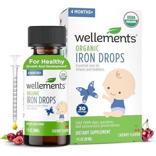 Wellements Organic Liquid Iron Drops