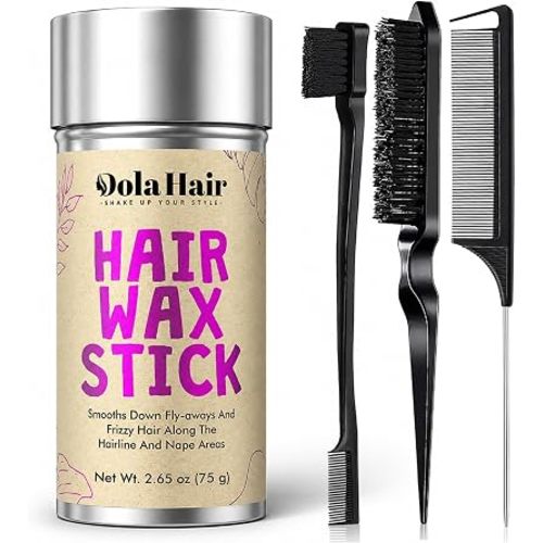 Hair Wax Stick -Hair Styling Products for Kids, Women Slick Back Hair Brush