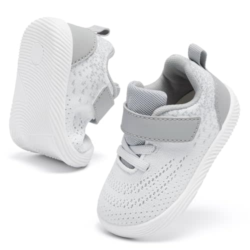 MORENDL Toddler Sneakers Baby Boys & Girls Barefoot Shoes Lightweight Breathable Walking Running Tennis Athletic Sport Shoes
