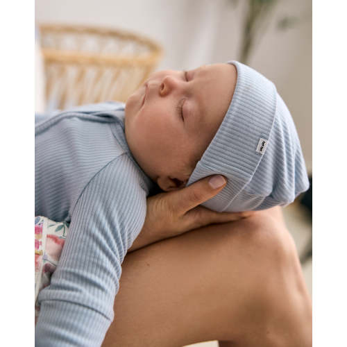 Light Fog Ribbed Infant Beanie – Little Sleepies