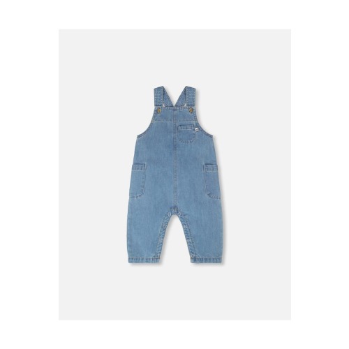 Sleeveless One-Piece Chambray Overall, 12M