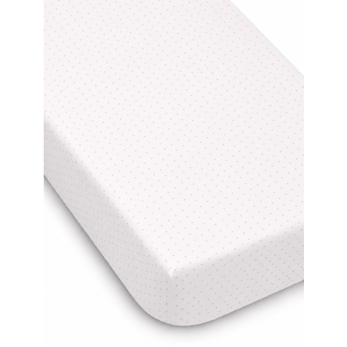 Stretch Crib Sheet, Pink Polka Dot – SpearmintLOVE