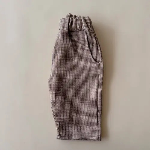 Plaid Pull-on Pants (3 mos-1 year, Beige Colorway)