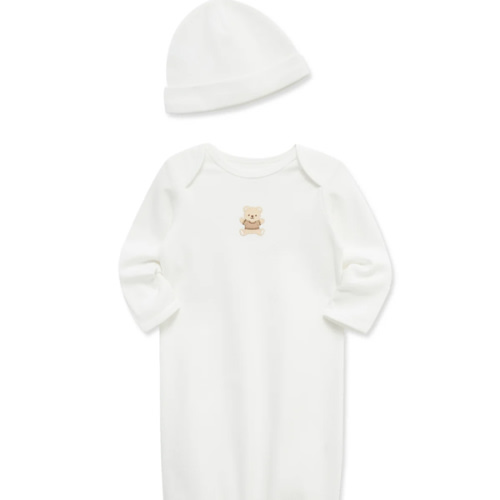 Gentle Bear Sleeper Gown and Hat
