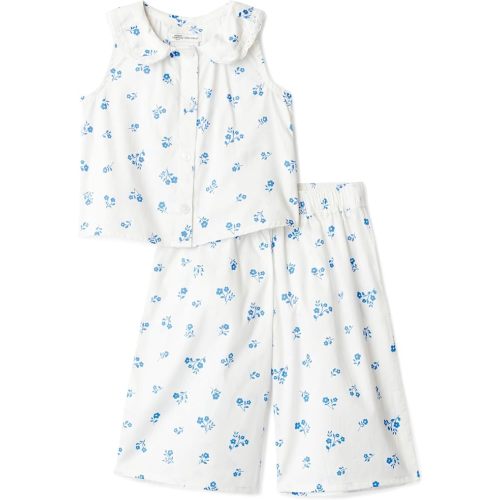 Amazon Essentials x Sofia Grainge Cotton Sateen Sleeveless Top and Pants Play Set 24 M Ivory Blue Floral