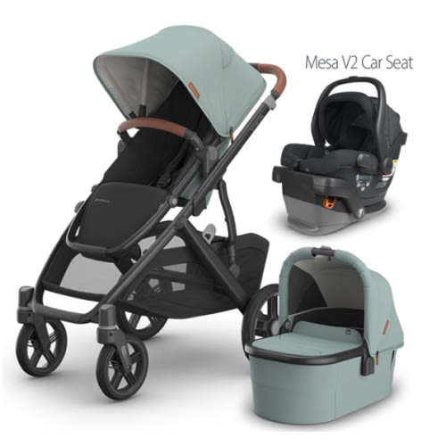 UPPAbaby Vista V3 Stroller + Bassinet + Aria / Mesa V3 / Mesa V2 Car Seat Travel System