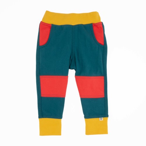 Baby Colorblock Joggers in "bittersweet" colorblock