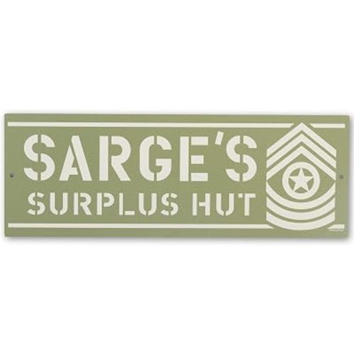 Disney Pixar Cars Sarge's Surplus Hut Metal Wall Decor