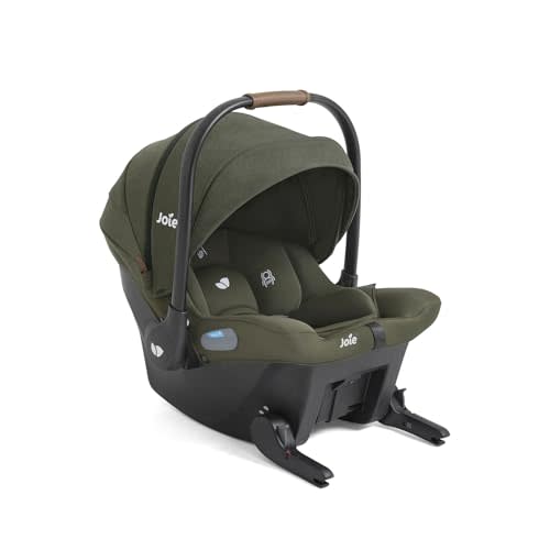 Joie Baby, Mint Latch Baseless Infant Car Seat – Lightweight, Built-in Rigid Lower Anchor Attachments and Side-Impact Protection – No Base Installation Required, Travel-Friendly Design (Forest)