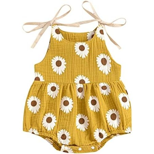 Infant Newborn Baby Girl Floral Romper Kids Spaghetti Strap One Piece Jumpsuit Shorts Toddler Summer Overall Clothes
