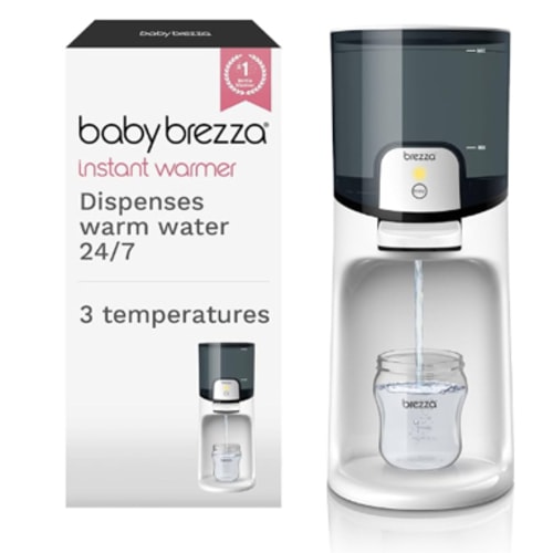 Baby Brezza Instant Baby Bottle Warmer - Fast Water Warmer Instantly Dispenses 24/7 in 3 Temperatures, White