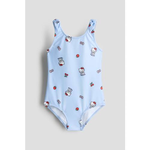 PRINTED KNOT-DETAIL SWIMSUIT
