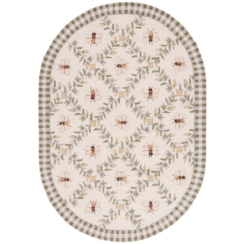 Laurel Foundry Modern Farmhouse® Elara Floral Handmade Wool Area Rug & Reviews | Wayfair