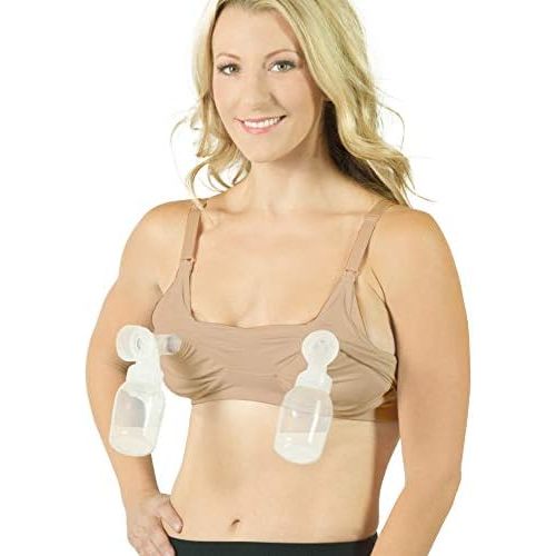 Seamless Pump&Nurse Hands-Free Pumping and Nursing Bra, Small to Plus Size