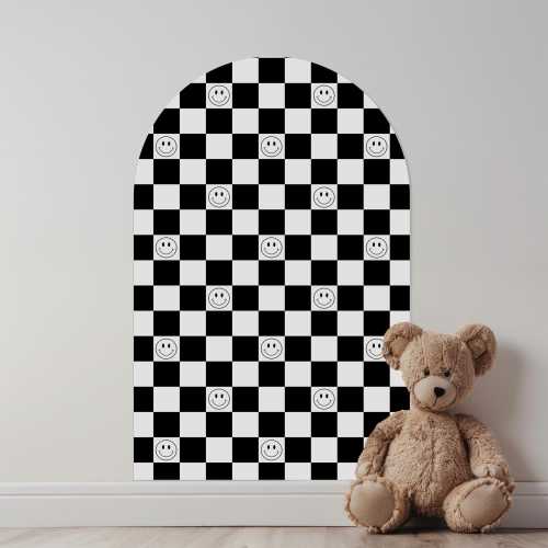 Magnet Magic Arch - Happy Face Checkers Magnetic Wall Decal for Kids, Wall Decal, Chalkboard, Wall Decor, Kids Room Wall Decals, Whiteboard