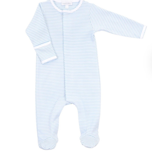 Magnolia Baby Boy Striped Footie - Blue