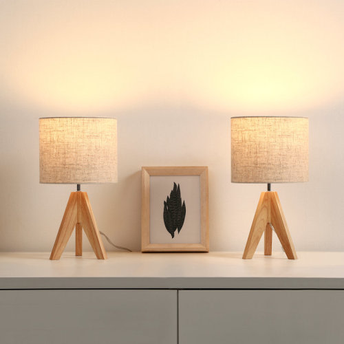 Mistana™ Fidel Solid Wood Tripod Table Lamp & Reviews | Wayfair