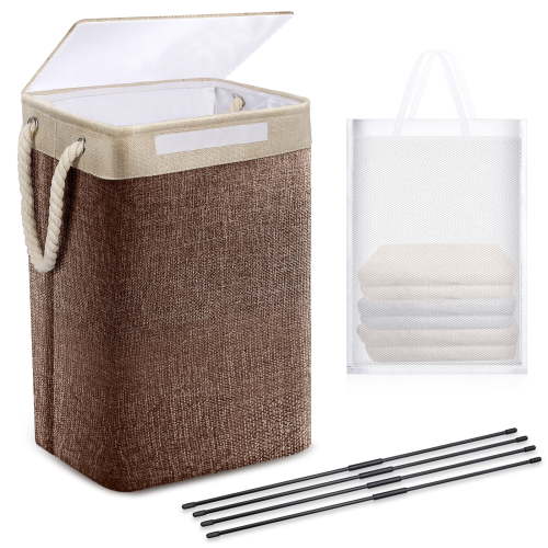 ZIVACATE 75L Laundry Basket With Lid Large Laundry Hamper With Easy Carry Handles & Removable Laundry Bag, Freestanding &Waterproof Clothes Hampers For Laundry, Bedroom, Dorm, Towels, Toys