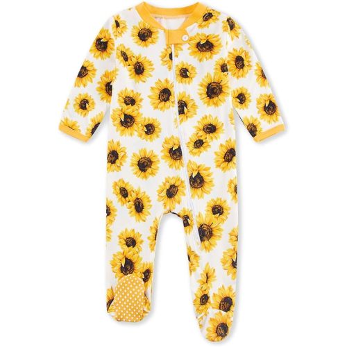 UNIFACO Baby Girls Boys Footed Pajamas One-Piece Sleeper Snug Fit Sleep and Play Zip Front Footie Romper 0-12 Month