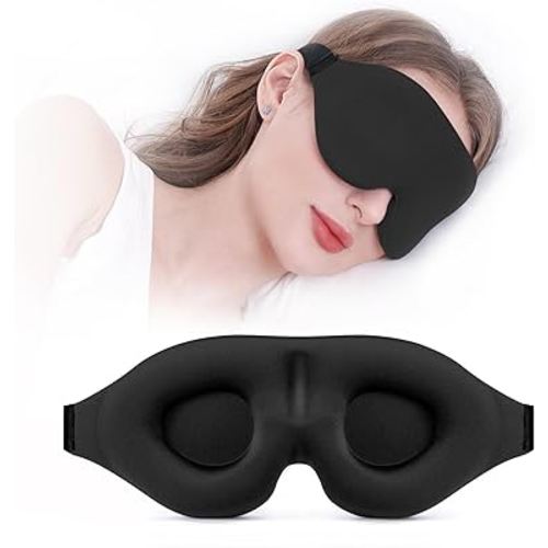 YIVIEW Sleep Mask for Side Sleeper, Complete Light Blocking 3D Sleeping Eye Mask, Soft Breathable Eye Cover for Women Men, Relaxing Zero Pressure Night Blindfold