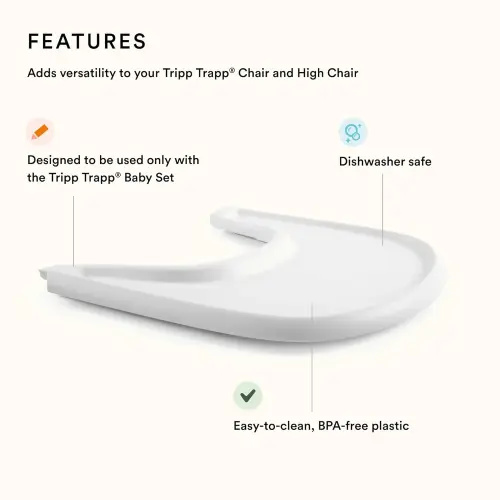 Stokke Tripp Trapp High Chair Tray - White | Imperfect/Open Box
