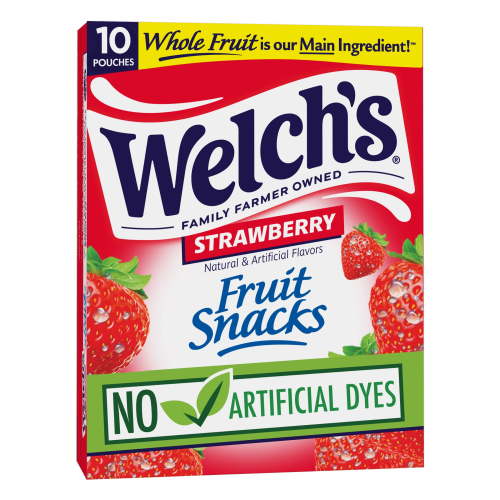 Welch's Fruit Snacks Gluten-Free Strawberry Soft Fruit Snacks, .8 oz (10 pack)