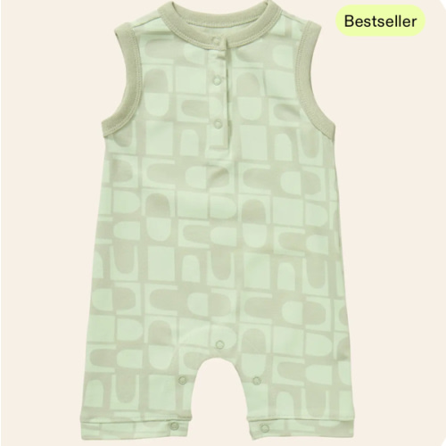 Printed Henley Romper – Young Days