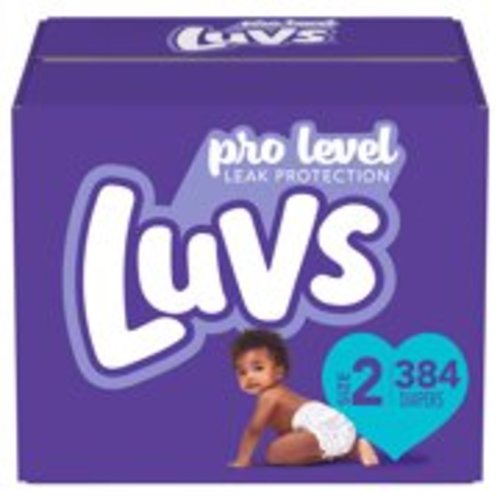 Luvs Triple Leakguards Extra Absorbent Diapers, Size 2, 384 Ct