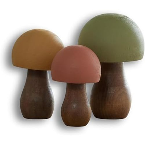 Your Heart's Content Wood Mushrooms, Set of 3 (Woodland Paint 3)