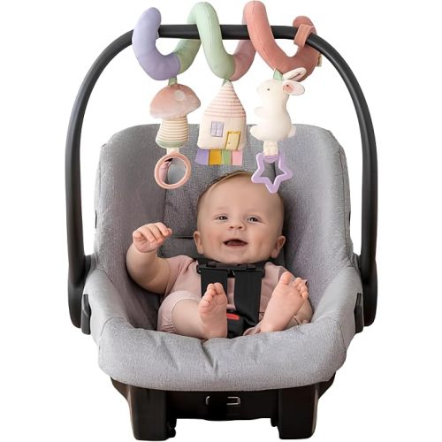 Itzy Ritzy Spiral Car Seat & Stroller Activity Toy Ages 0+ (Pastel Rainbow)