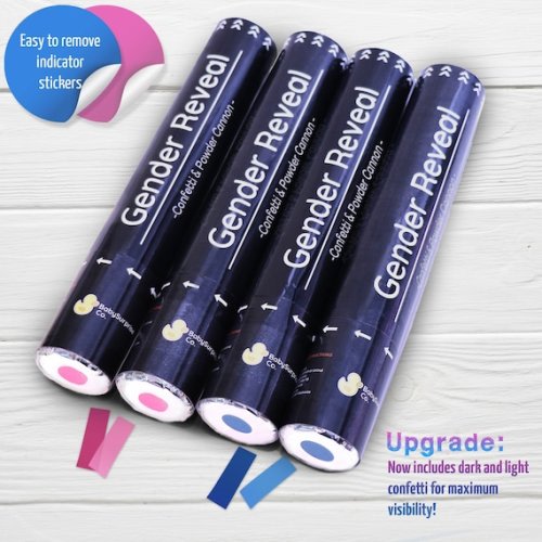 Gender Reveal Cannons Confetti Powder Poppers Gender - Etsy