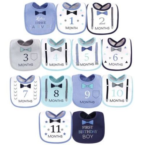 Hudson Baby Infant Boy Cotton Bibs 13pk, Ladies I Have Arrived, One Size