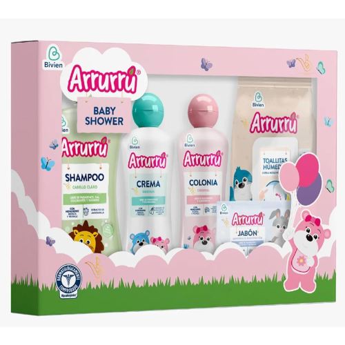 Arrurru Set Baby Shower Rosado