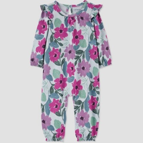Carter's Just One You®️ Baby Girls' Floral Jumpsuit - Newborn