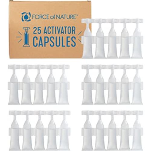 Force of Nature Activator Capsules - Concentrate Refill for Eco-Friendly, All-Purpose Disinfectant Cleaning Spray - Kitchen, Bathroom, Toilet, Glass - Cleaning Supplies, 25 count x 12 Fl oz